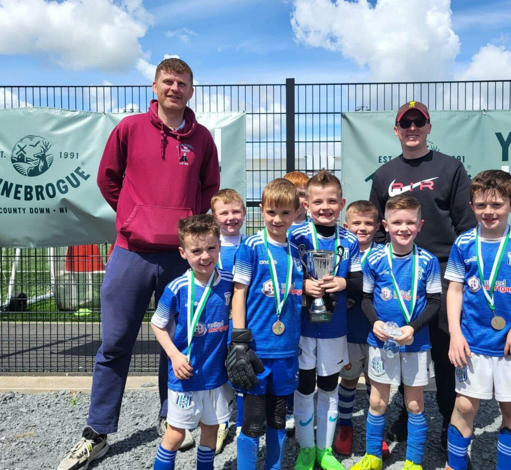 Cup winners at Football Youth Tournament near Downpatrick.
